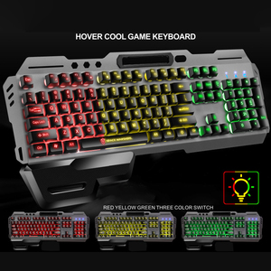 人気のUSB有線ゲーミングキーボードロープロファイルメカニカルキーボードゲーミングキーボードコンボ - Product Image 5