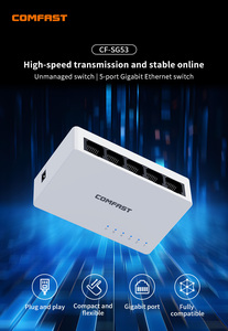 COMFAST CF-SG53 Gigabit 5 Port Unmanaged Ethernet <strong>Switch</strong> RJ45 Ports <strong>Network</strong> <strong>Switch</strong> Hub for Hmoe <strong>Use</strong>