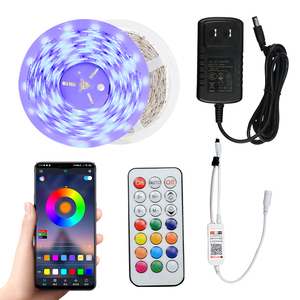 DC12V 30leds/M IC yerleşik WS2811 LED şerit 24W/rulo ambiyans LED ışıkları 21Ky Bluetooth denetleyicisi RGB LED şerit ışık kiti - Product Image 3