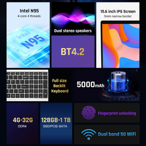 15.6'' Laptop 8Gb Ram 512Gb Ssd <strong>Computer</strong> in Tel N5095 <strong>Netbook</strong> Custom Core <strong>I3</strong> I5 I7 Wins 11 Laptop - Product Image 2