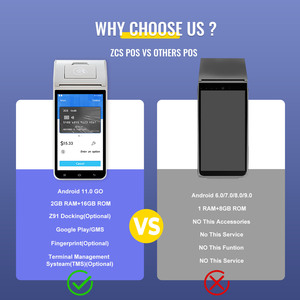 Портативный Pos-терминал Z91 4G Android 11,0 с принтером, NFC POS-терминал, бесплатные SDK java пустые карты для ресторана, магазина, онлайн-заказ - Product Image 2