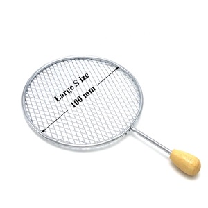 LOMINT 10cm Large <strong>Size</strong> Hollow Out Metal Hookah Charcoal Holder Shisha <strong>Coal</strong> <strong>Screens</strong> with Wood Handle LM-K060