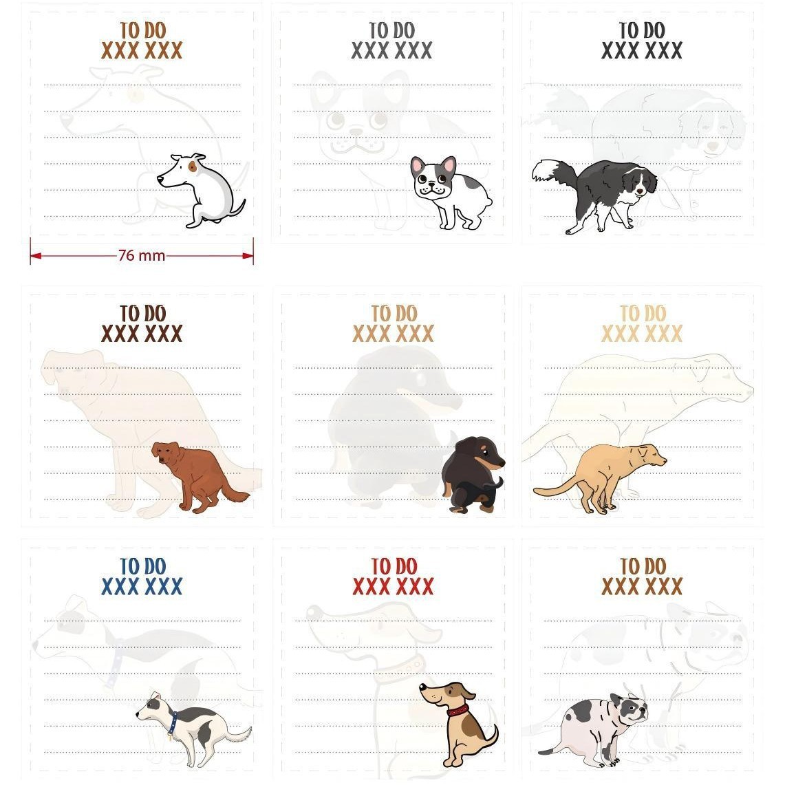 Un set di 9 libri - Set tematico "Dog Pop To Do" composto da 9 volumi