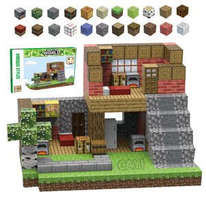 Cayi Hot Bán Thế Giới của Tôi Biệt Thự Nhà 294 Pcs Vuông Xây Dựng Khối Cube Moc Xây Dựng Khối Bộ Đồ Chơi Giáo Dục Cho Quà Tặng - Product Image 1