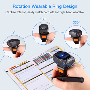Eyoyo-Lector de código de barras EY-016L, lector de código de barras con anillo láser 1D, Bluetooth, inalámbrico, usable, para trabajadores de almacén de logística - Product Image 3