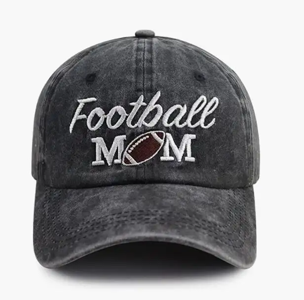 Football Mom Soccer Mom cappello da Baseball divertenti cappelli Mama ricamati in cotone lavato regolabili