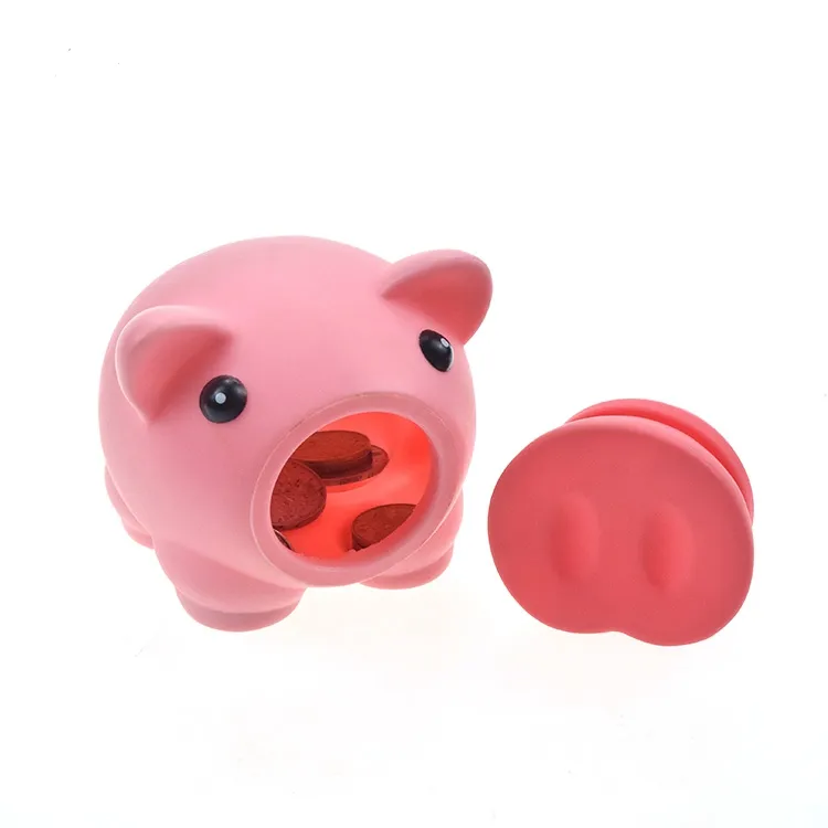 Hucha de plástico para ahorro de dinero para niños, alcancía de animales, cerdo, venta al por mayor