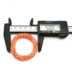 MIO Bright Colors Extendable Coiled <strong>Elastic</strong> Hair Ties <strong>Fancy</strong> Print Leopard Telephone Wire Hairband