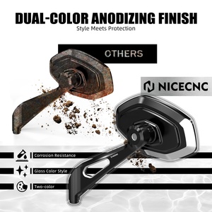 Nicecnc Bộ Gương Chiếu Hậu Lồi nâng cấp cho Harley Softail Street Bob Fxbbs Low Rider St Street Glide Sportster 883 1200 - Product Image 5