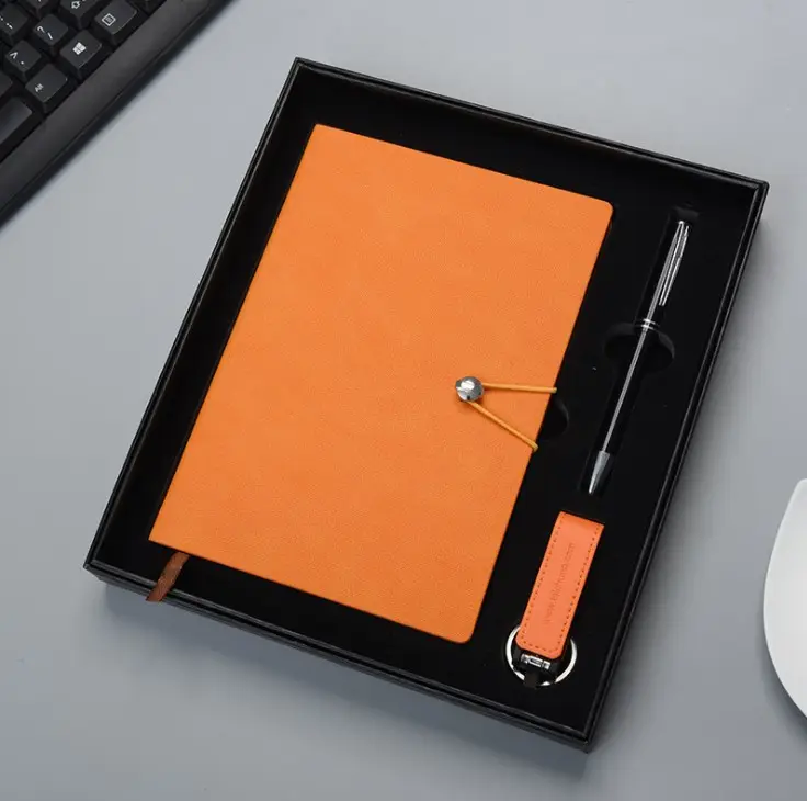 트렌드 새로운 아이디어 3 in 1 럭셔리 노트북 선물 세트 펜 16G USB 드라이브 크고 작은 회사 프로모션 활동