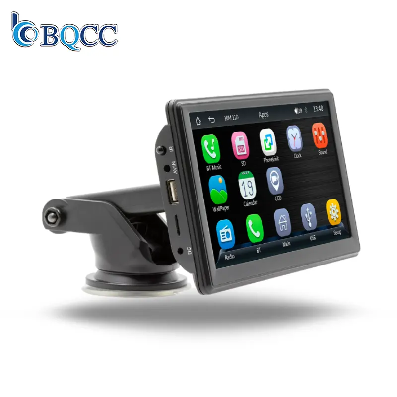 BQCC 7 "CarPlay sem fio e Android Auto Player Car Monitor Truck Headrest Monitor 1080P Câmera traseira Espelho BT USB FM DVR B500W