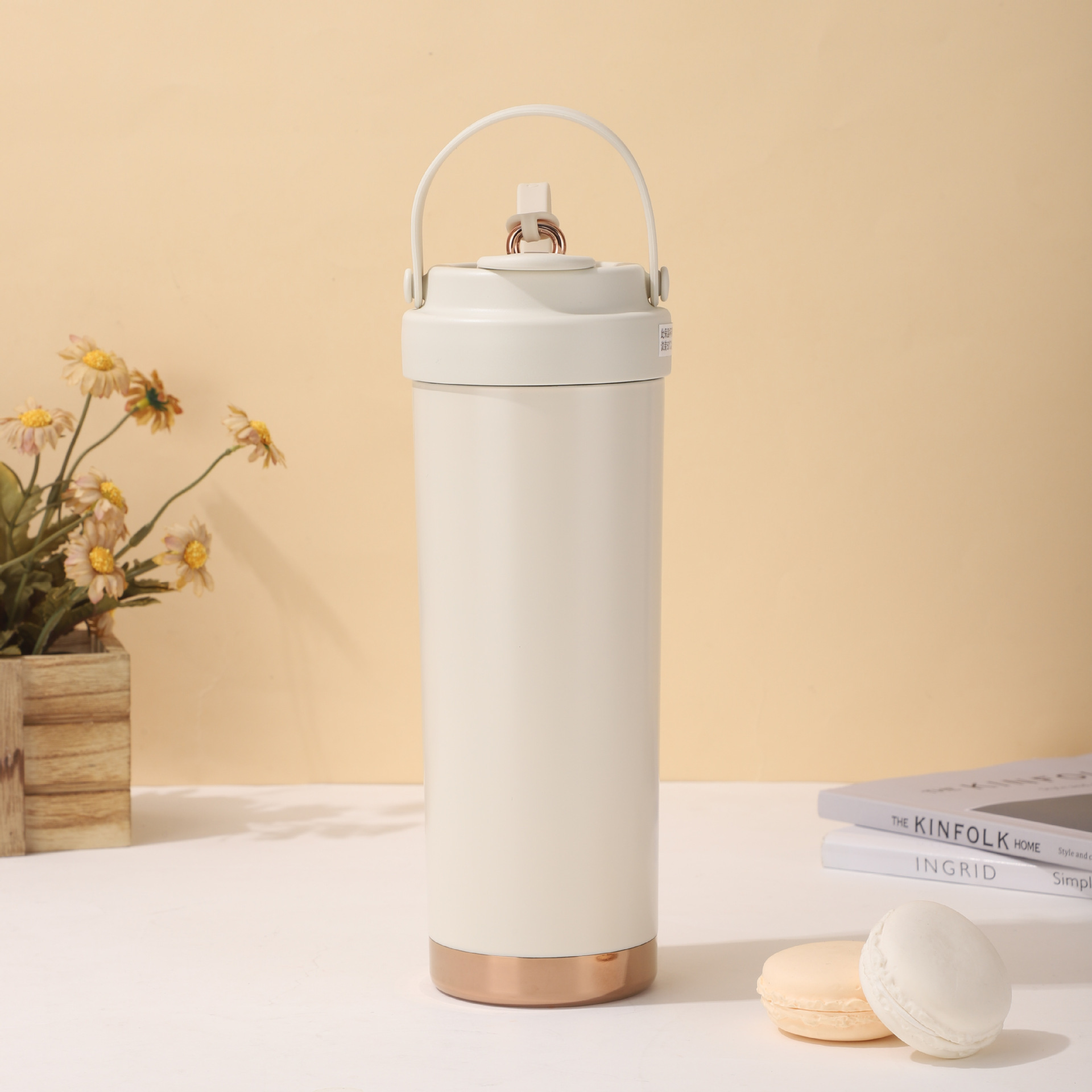 Cream white-ceramic style-750 ml