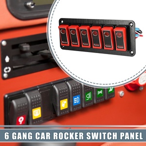 車両海洋電気防水制御5ピンスイッチパネル6ボートカー用ギャングスイッチ - Product Image 6
