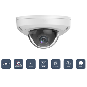 uniview 2MP ip摄像机闭路电视摄像机迷你圆顶网络摄像机室外IP67内置麦克风智能红外，最高30米红外距离 - Product Image 2