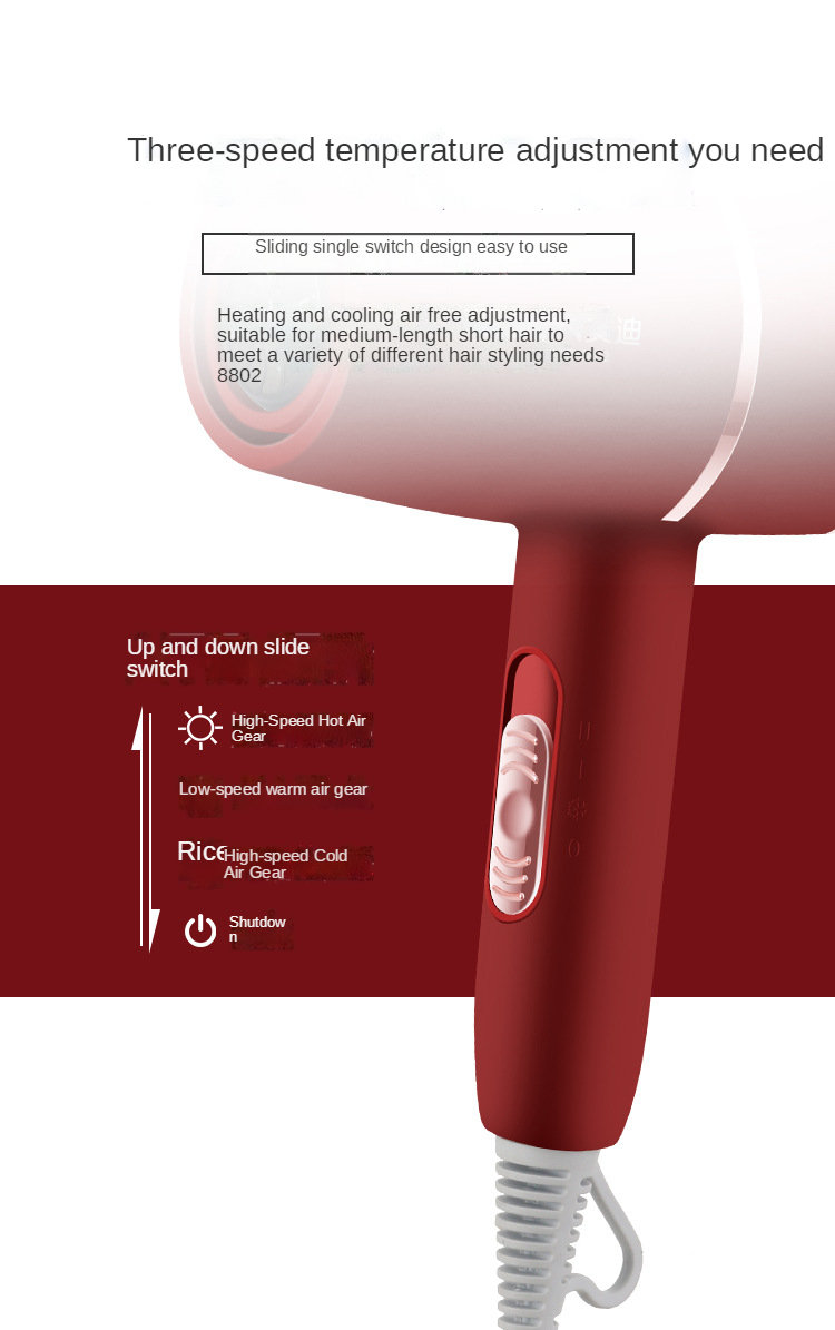New High Quality Custom Professional Portable High Speed DC Motor Travel Salon Hair Dryer for home salon