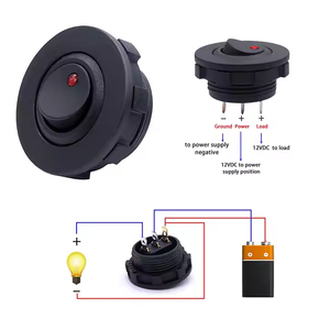 ใหม่สวิตช์โยก3ขา12 V สวิตช์สีแดงไฟ LED 12โวลต์ DC สวิตช์โยกสำหรับรถจี๊ปอุปกรณ์เสริมสวิตช์โยกสำหรับรถจี๊ป - Product Image 2