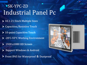 Panel Industrial PC 21,5 pulgadas integrado montaje en pared computadora todo en uno IP65 impermeable I3 I5 I7 CPU Panel táctil capacitivo Pc