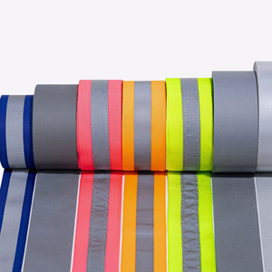 Formato personalizzato fluorescente verde di avvertimento nastro riflettente in tessuto di poliestere rotolo di nastro riflettente cucire su nastro per uniforme - Product Image 3