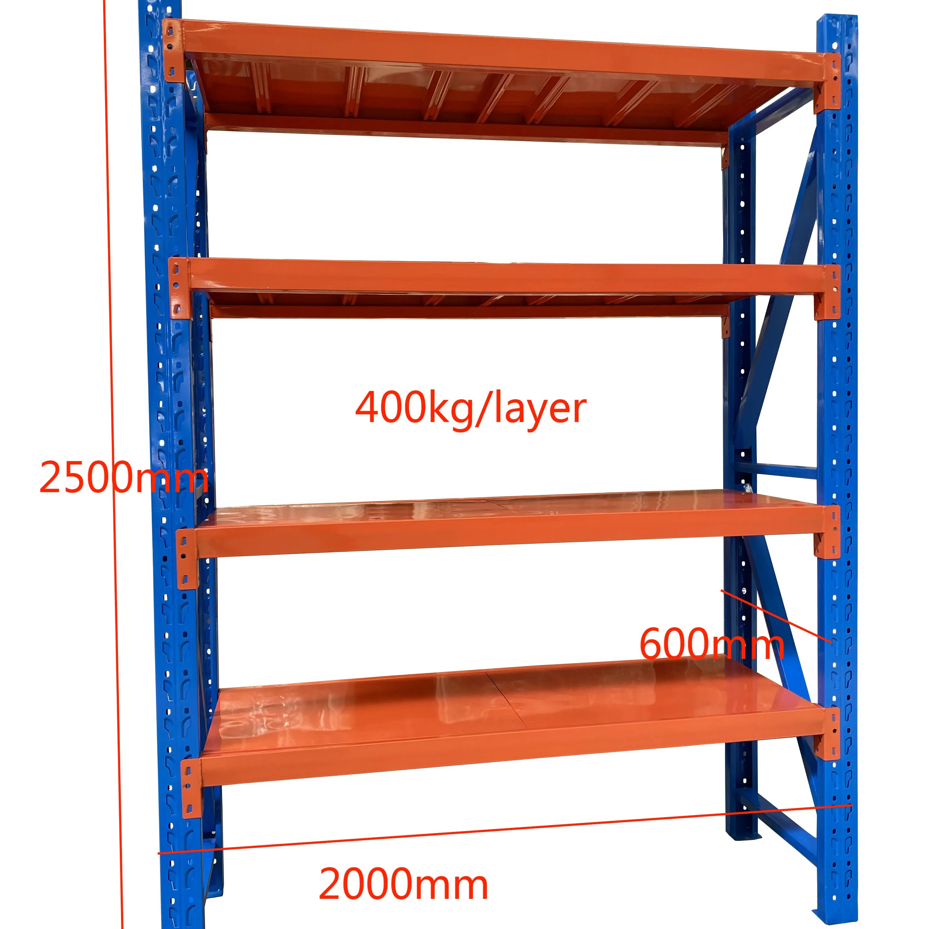 Présentoir de rangement multicouche en métal pour entrepôt joli rayonnage de garage