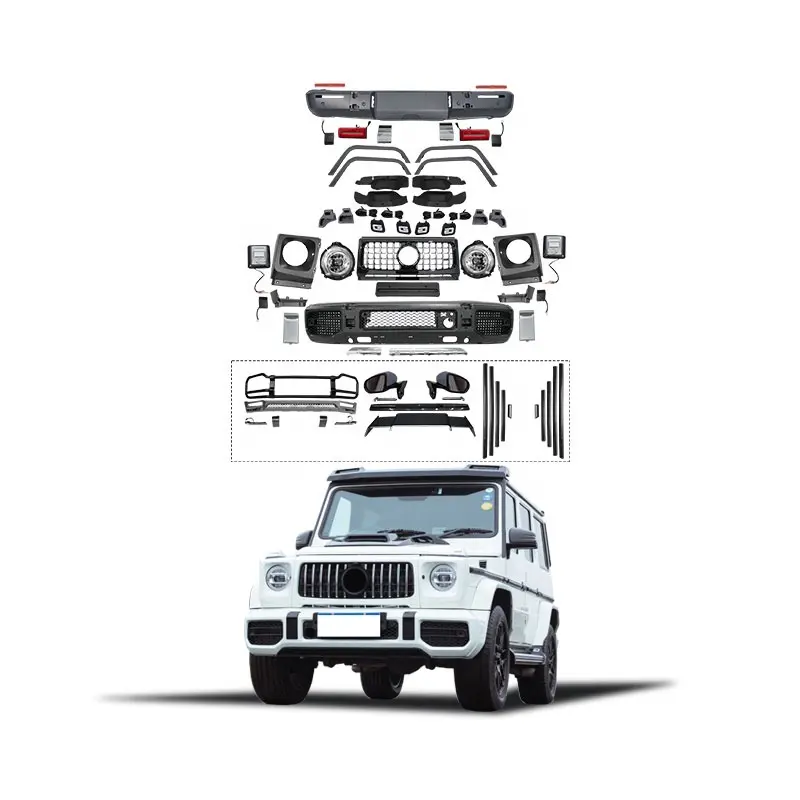 GBT Mercedes G ชุดยกกระชับสัดส่วนสำหรับ2018เมอร์เซเดสเบนซ์ G W463กันชนไฟหน้า G500อัพเกรดเป็น G63