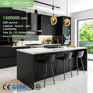 خزانة مطبخ فاخرة حديثة ذكية من الخشب وصديقه للتركيب من Goldtop مع صنبور أثاث مخزن جاهز للتجميع - Product Image 1