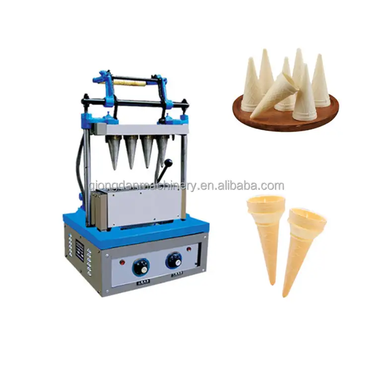 Máquina para hacer conos de helado Wafel Manual comestible, máquina para hacer gofres, galletas, taza Industruel, máquina de cono de oblea, máquina para galletas