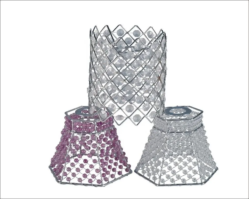 Lampadario di cristallo decorativo moderno copertura di illuminazione paralume a sospensione con perline acriliche