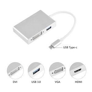 批发4合1 USB C HDMI DVI VGA OTG转换器适配器 - Product Image 1