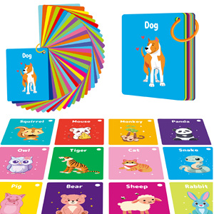 Tarjetas interactivas de animales para niños de 50 capas, frases cognitivas tempranas en inglés, aprendizaje de cartón, Impresión de tarjetas de felicitación - Product Image 6