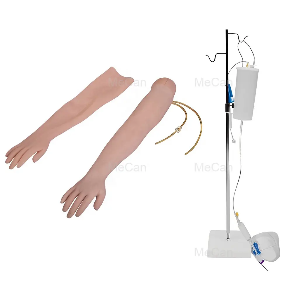 Venipuncture & Injeção Intramuscular Braço Modelo Médico IV Gotejamento Prática Braço Injeção Treinamento Manequim