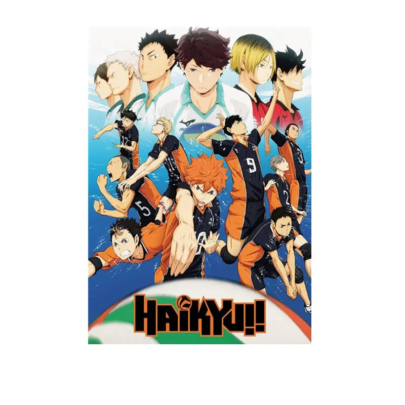 8 adet japon animesi Poster Haikyuu Poster Anime posterler