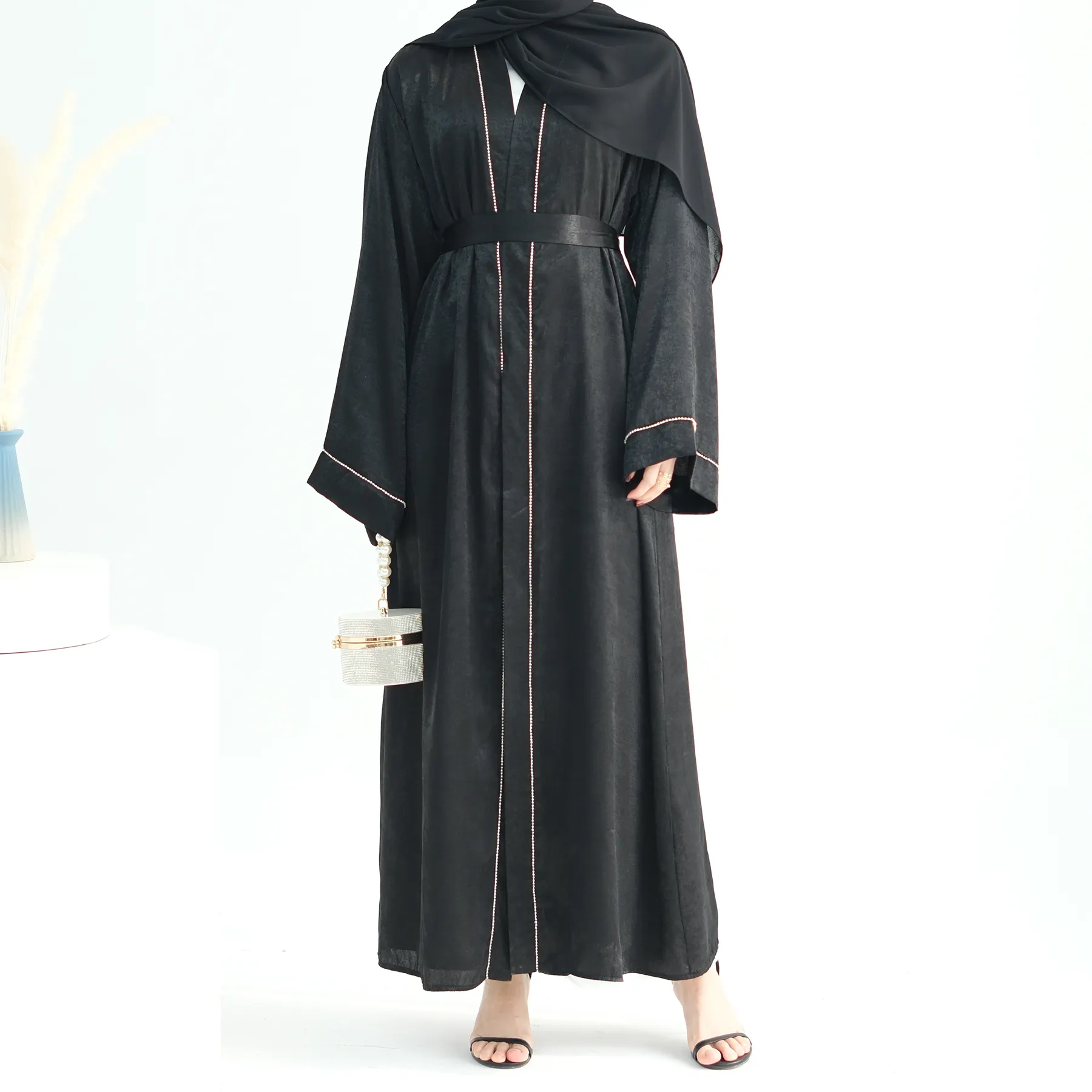 Vente en Gros Modeste Abaya Femmes Robe Musulmane Dubaï Abaya Designs Vêtements Islamiques Cardigan Abaya