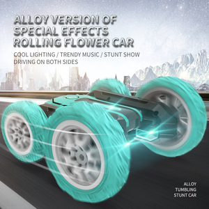 合金自動車360度摩擦車ラジコン車両回転ライトおもちゃ2.4Ghz Led 4Wd Rcスタントカーダブルサイド男の子用 - Product Image 3