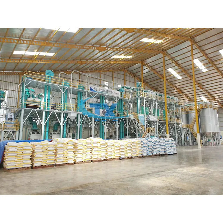 Fresadora de harina de maíz superblanco, planta de proceso de producción de maíz