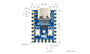 RP2040ゼロミニ開発ボード公式RP2040デュアルコアプロセッサに基づくRaspberryPiマイクロコントローラー開発ボード - Product Image 5