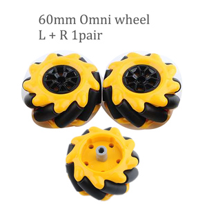 DIYmall 4 pezzi 60mm Mecanum Omni Wheel + 4 pz TT Motor + 4 pz staffa motore per Arduino