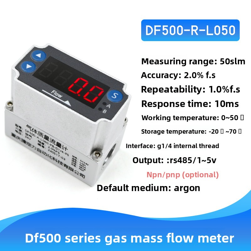 Facture spéciale pour gaz argon DF500-R-50SLM disponible.