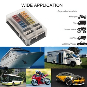 防水カーバスマリン12ウェイ回路LEDインジケーター32VDCヒューズボックスホルダー、マイナス端子付き - Product Image 6