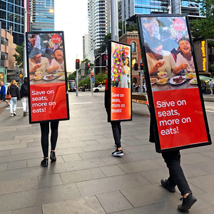 โรงงานผลิตโดยตรง รับผลิตตามสั่ง กระเป๋าเป้สะพายหลัง LED ป้ายโฆษณาคุณภาพสูง ราคาประหยัด กล่องไฟโฆษณา - Product Image 4