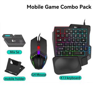คอนเวอร์เตอร์แบบมีสายสำหรับเกมมือถือ4 in 1พร้อมคีย์บอร์ด F6มือเดียวและเมาส์เล่นเกม G2สำหรับเล่นเกม - Product Image 6