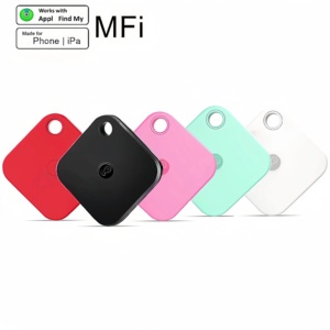新型智能防水跟踪器，配有Appl E Mfi最小迷你全球定位系统跟踪器定位器查找钥匙跟踪防丢失装置查找我的标签 - Product Image 1