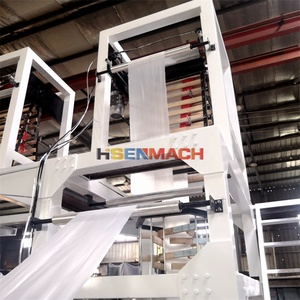 Ruian Factory Shopping Carry T-shirt Bag <strong>Extruder</strong> Manufacture Rotary Die Double Winder <strong>Sj</strong>-55 Nylon Film Blowing Machine