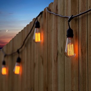 Outdoor Festoon Lichterketten mit Hängelampen haltern Edison <span class=keywords><strong>Light</strong></span> ST64 Eichhörnchen käfig Glühbirnen Holiday <span class=keywords><strong>String</strong></span> <span class=keywords><strong>Light</strong></span>