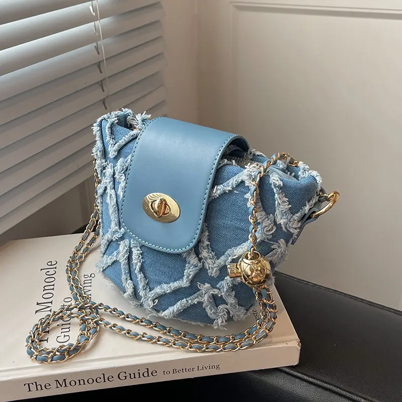 Nuova moda Casual borse di lusso di alta qualità Denim catena tracolla borsa personalizzata a tracolla