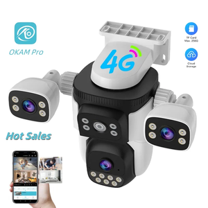 Wholesale High Quality CG621SR 6MP Three Lens Three Screen Auto Tracking Security <strong>Camera</strong> Color Night Vision <strong>Camera</strong> for Outdoor