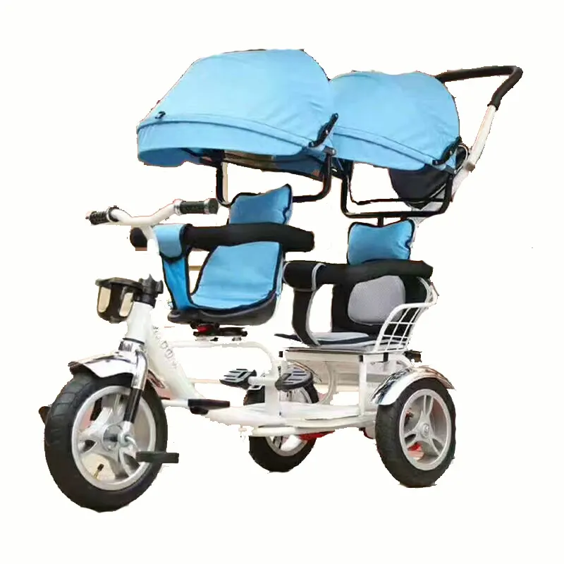 high quality new products baby twin tricycle two seats baby tricycle