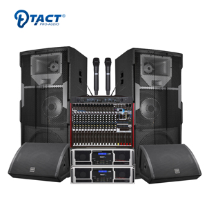 Профессиональная аудиосистема 1200 Вт 3-сторонний двойной 15-дюймовый динамик звуковая система наружные колонки звуковая система для событий - Product Image 1