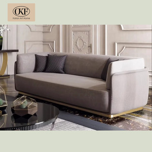 OKF gewebtes Sofa für Luxus villen Couch Wohnzimmer Stoff Weiche Couch Minimalisti scher Garten im Freien Hochwertige moderne Couch - Product Image 1