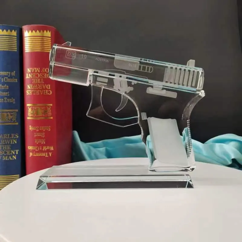 Benutzer definierte Kristall pistole Glas pistole Modell Pistole Heatrola für Heim dekoration Geschenk