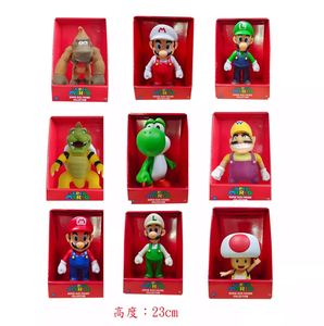 PVC süper ody-ssey oyunu bebek 23CM ma-rio kardeşler dra-gon Yoshi mantar renk kutusu masaüstü dekorasyon